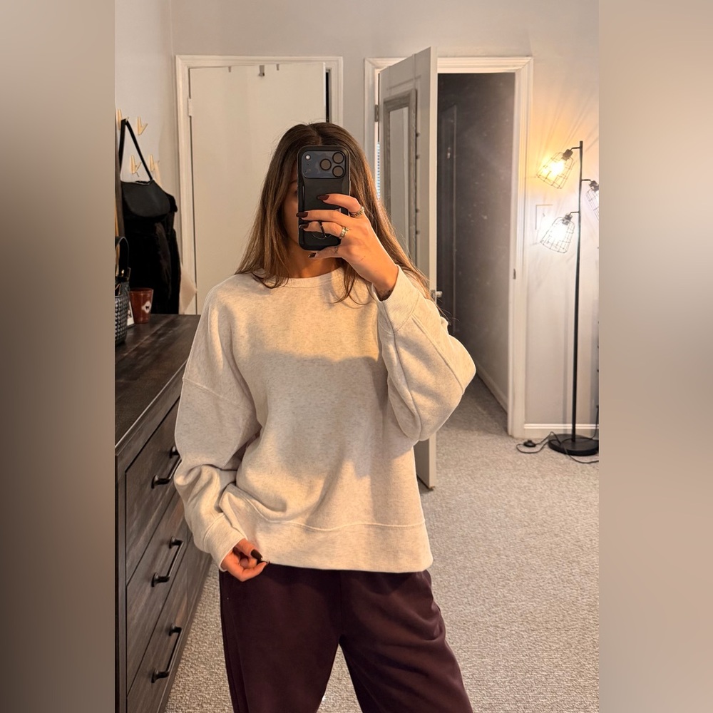 Light Gray Open Back Sweatshirt